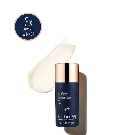 SkinBetter - Interfuse Treatment cream bottle with a droplet of cream on a white background