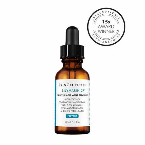SkinCeuticals Silymarin CF skincare serum bottle on a white background