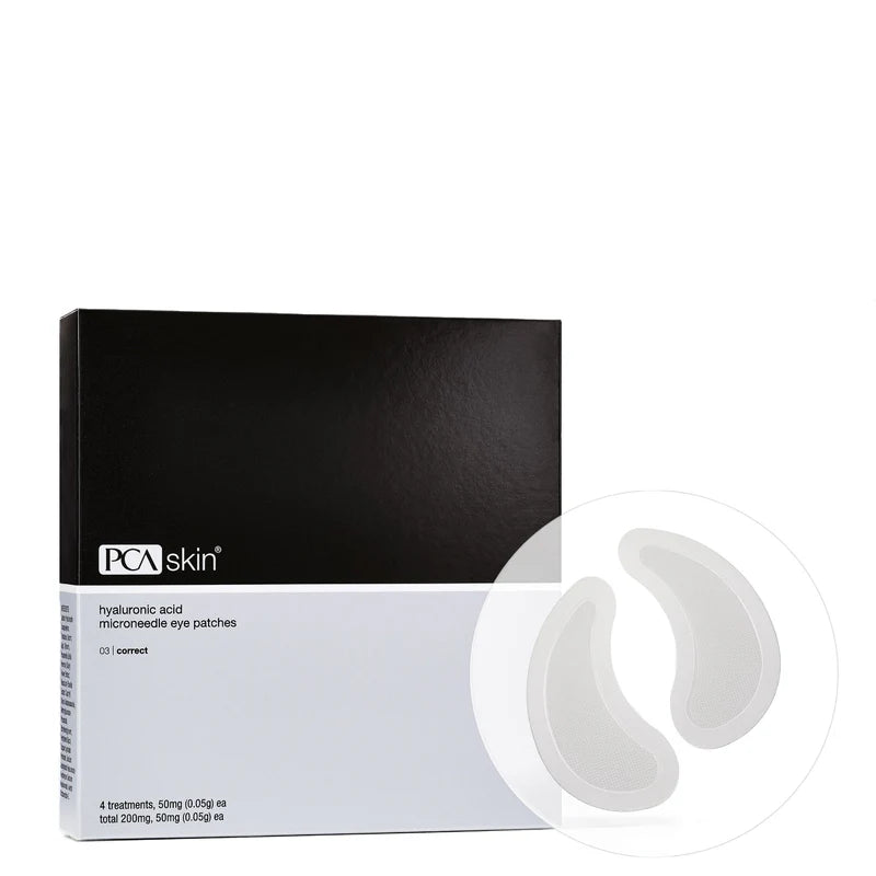 Hyaluronic acid microneedle eye patches